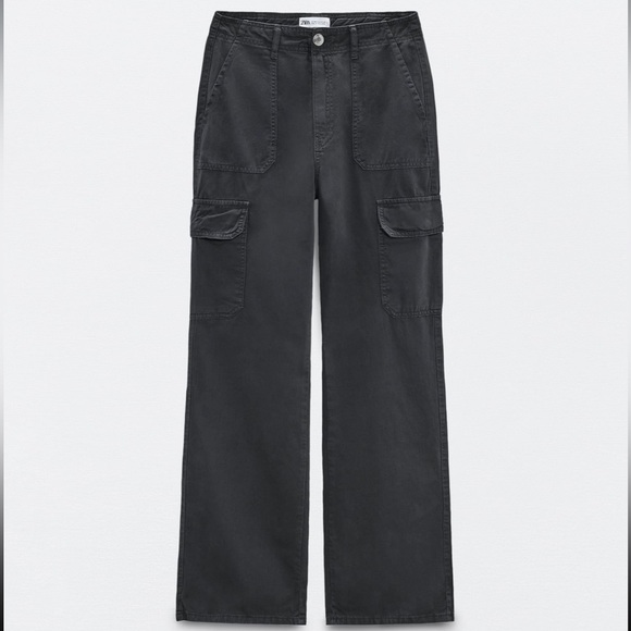 Pants & Jumpsuits Zara High Rise Trf Straight Leg Cargo Pants Poshmark
